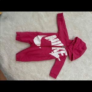 Pink Nike romper for baby girl